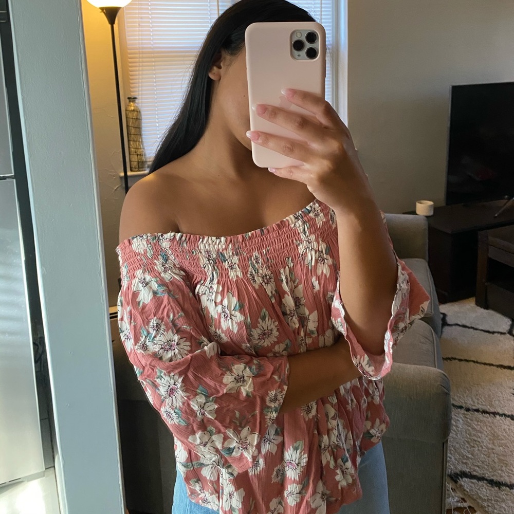 Pink Off The Shoulder Top